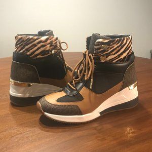 Size 7 - Michael Kors Animal Print High Tops